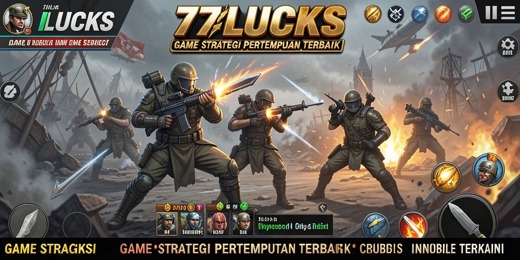 Screenshot gameplay <strong>77LUCKS</strong> yang menampilkan pertarungan strategi yang seru.