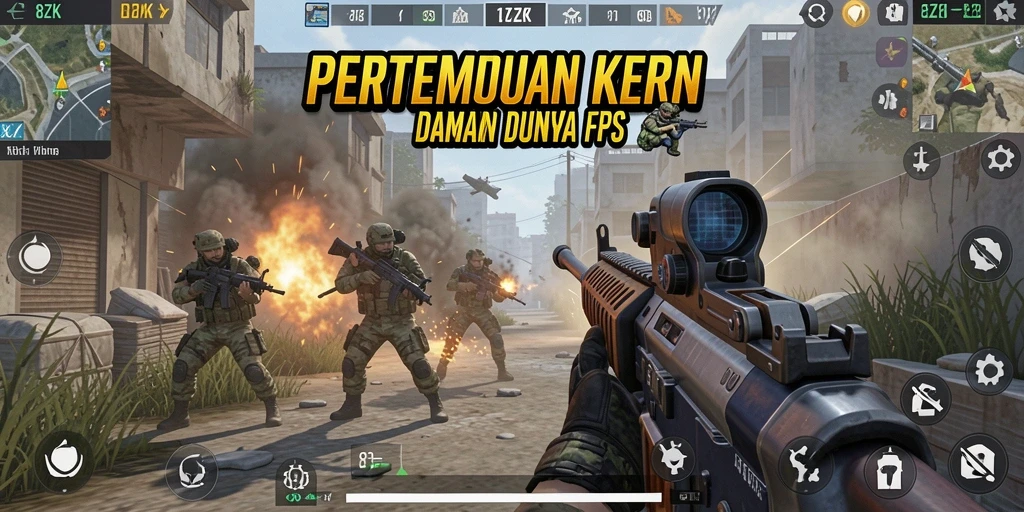 Screenshot gameplay 8ZK menunjukkan pertempuran yang intens dan strategis.