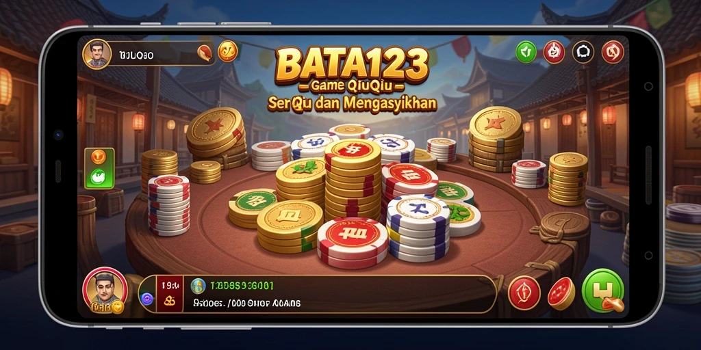 Screenshot utama BATA123 menampilkan gameplay QiuQiu yang seru.
