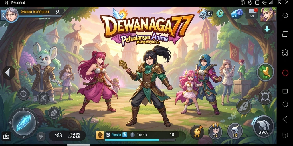 Screenshot DEWANAGA77 menampilkan aksi seru dalam dunia Anime.