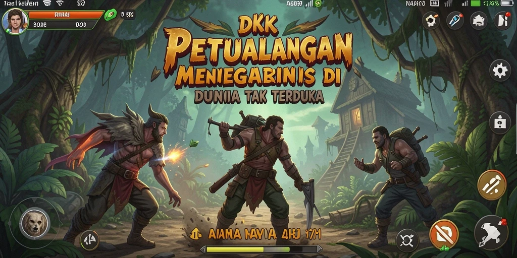 Gameplay DKK menunjukkan karakter menjelajahi dunia petualangan yang penuh tantangan.