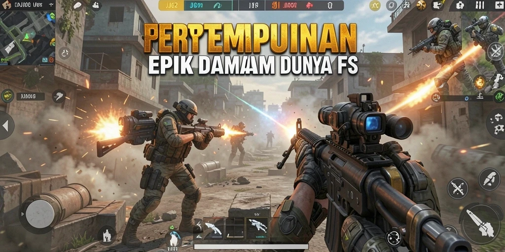 Tampilan dinamis dari gameplay menegangkan di JJ62 dengan aksi FPS.