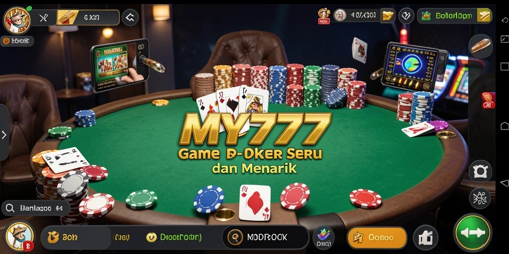 Tampilan gameplay Poker yang menarik dan mendebarkan di MY777.