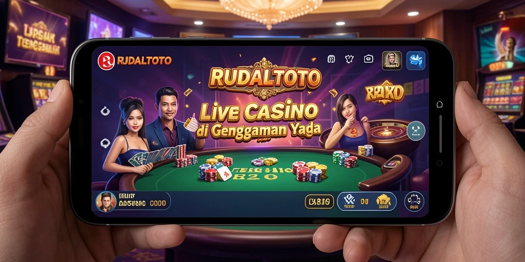 Tampilan permainan kasino langsung di RUDALTOTO yang menggembirakan.